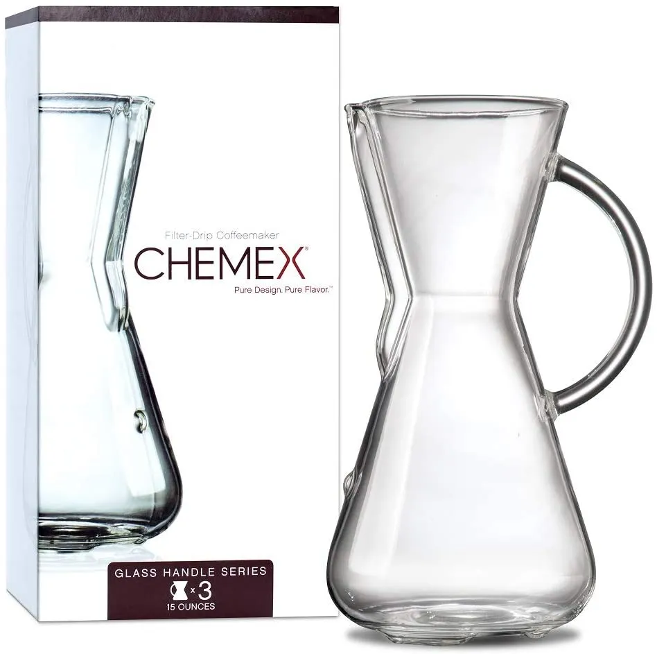 CHEMEX® Glass Handle Pour Over, 3 Cup - Exclusive Packaging