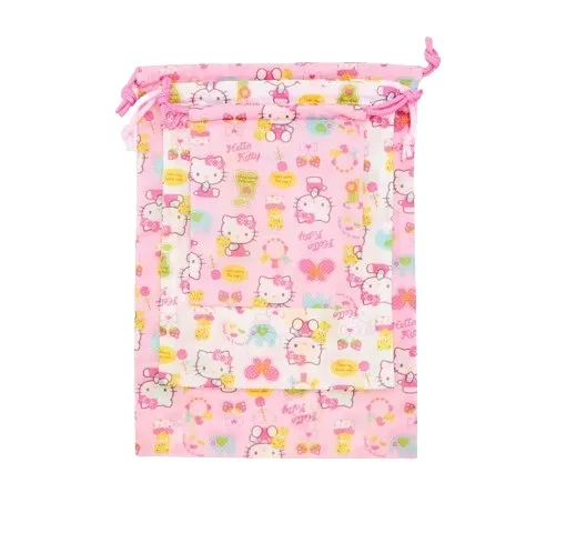 Hello Kitty 3 PCS Drawstring Travelling Bag
