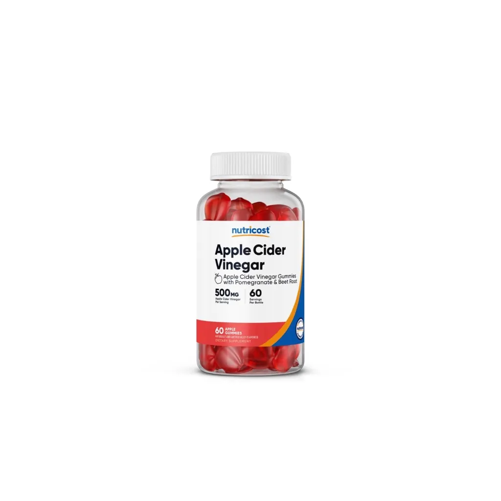 NUTRICOST APPLE CIDER VINEGAR 500 MG 60 GUMMIES