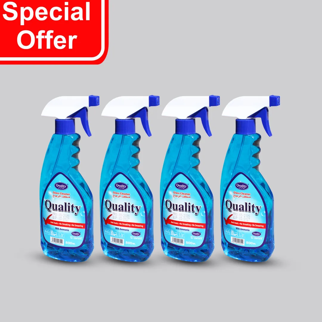 OFFER 4PCS QUALITY GLASS CLEANER 500ML