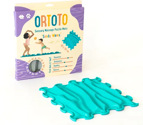 Ortoto Puzzle Mats- Sandy Waves: Pastel Turquoise-Single