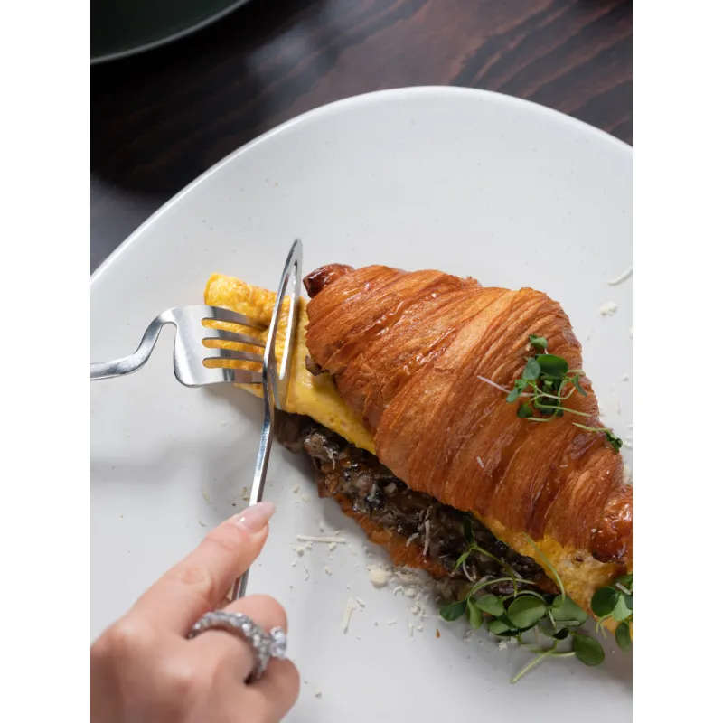 Croissant Mushroom With Omlete