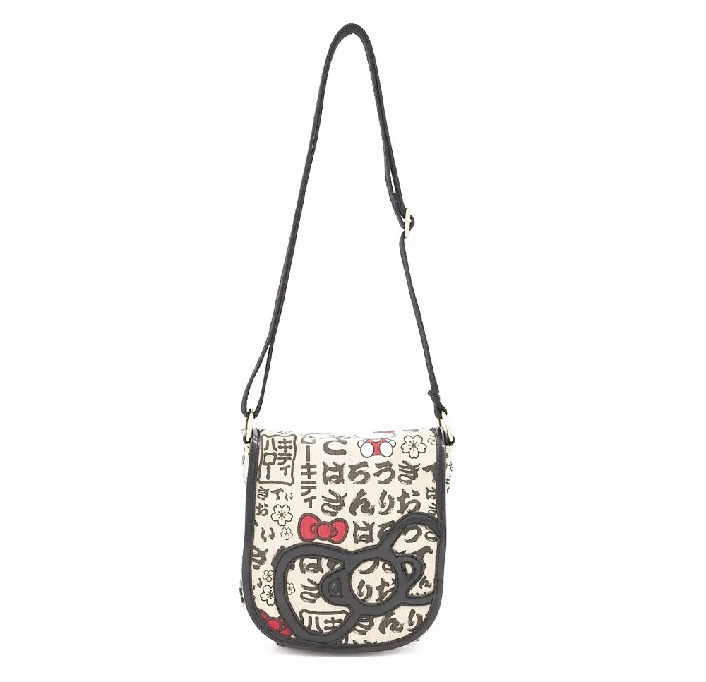 Hello Kitty Japanese Allover Print Crossbody Canvas Bag HK