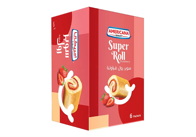 Americana Super Roll Strawberry 60g x 6 pieces