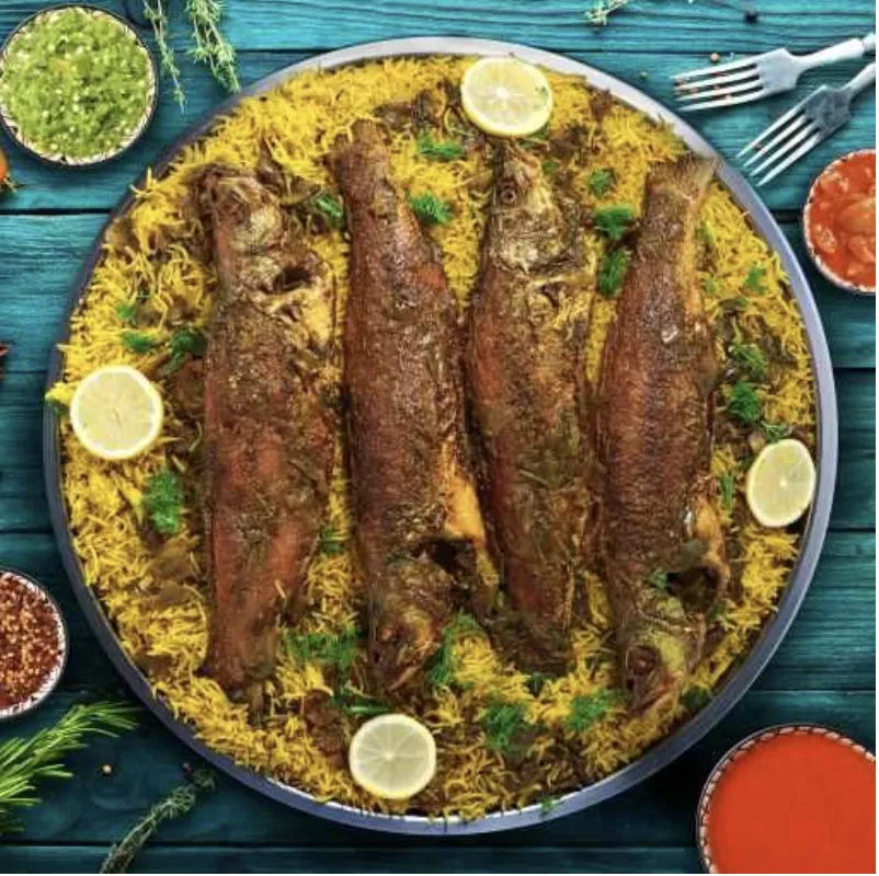 Sea Bass Mutabbaq Tray