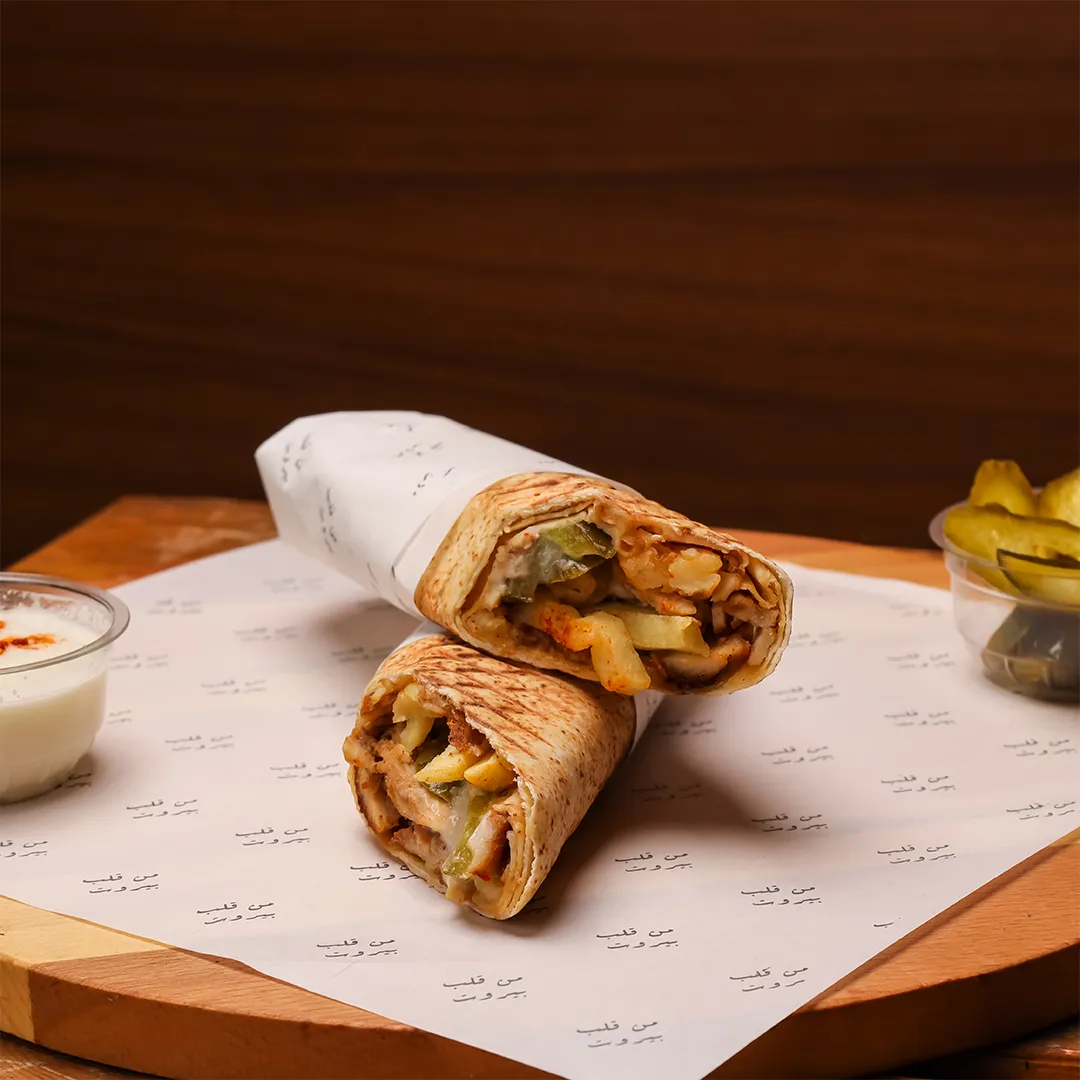 Chicken Shawarma Lebanese Bread