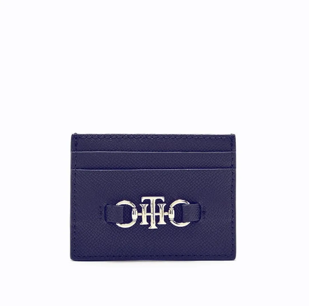 Tommy Hilfiger - Buckle Logo Card Holder - Navy Blue