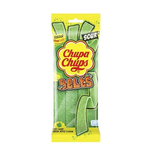 Chupa Chups Sour Belts Apple flavor 90g