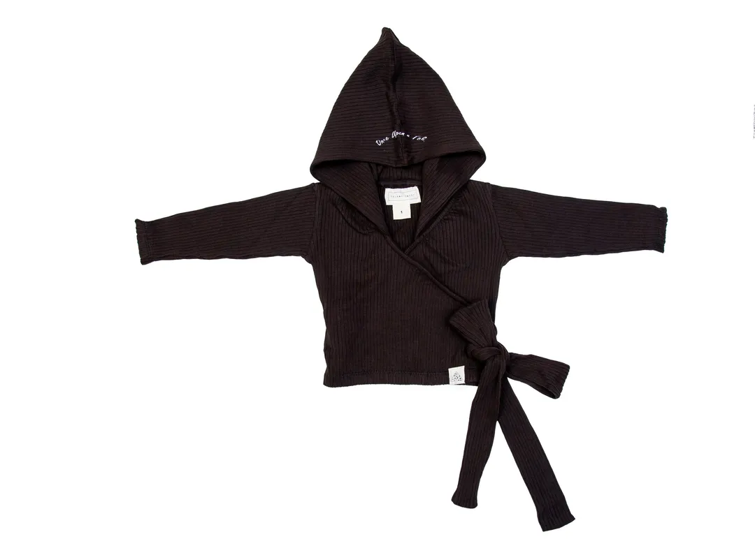 Wrap Hooded Top (Black Olive)
