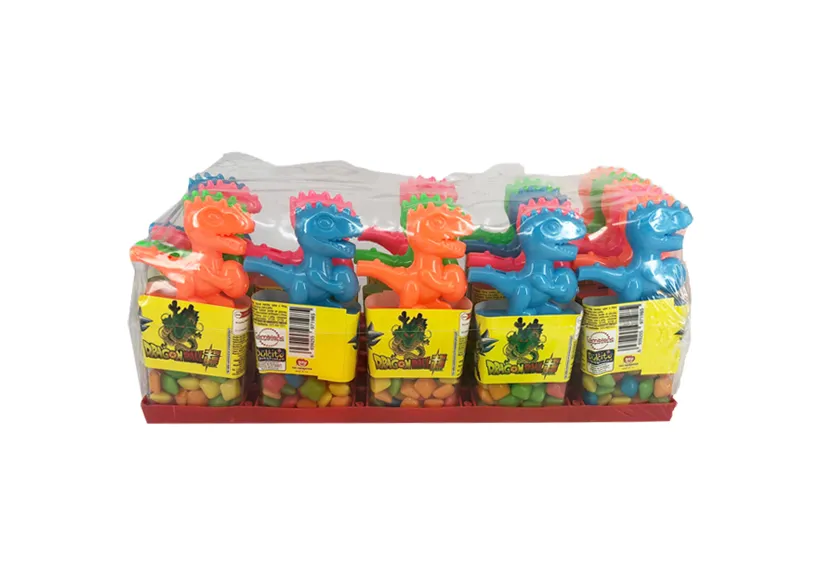 Dinosaur Whistle Toy with mini Fruit Candy 30 Pieces x 7gr