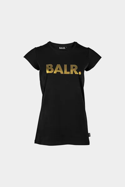 BALR WOMEN BRAND T-SHIRT BLACK/GOLD