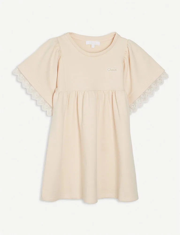 Chloe Milano Lace-Trim Cotton-Blend Dress 4-14 Years