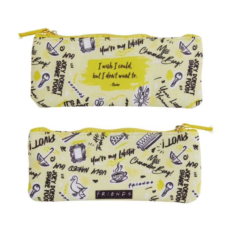 Friends Icons Pencil Pouch Yellow