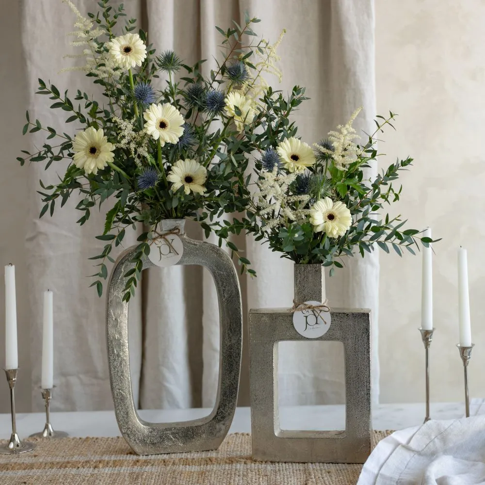 Hollow Silver Vase