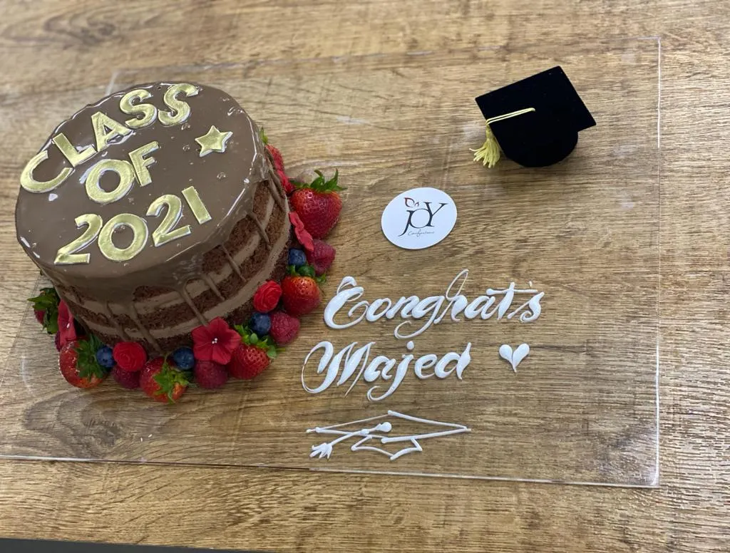 Graduation chocolate cake