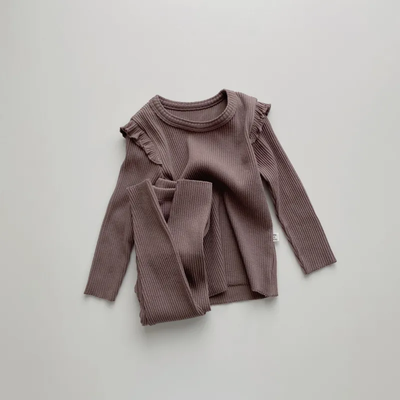 Shoulder Frill Set- Plum