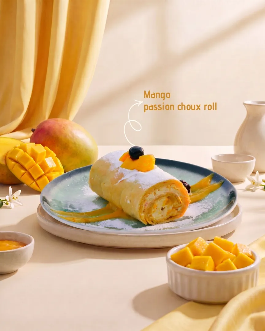 Mango Passion Choux Roll