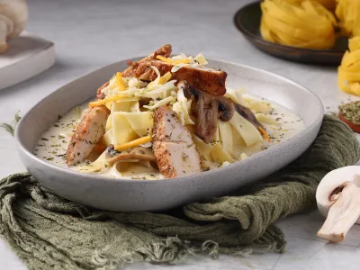 Chicken Mushroom Fettuccine