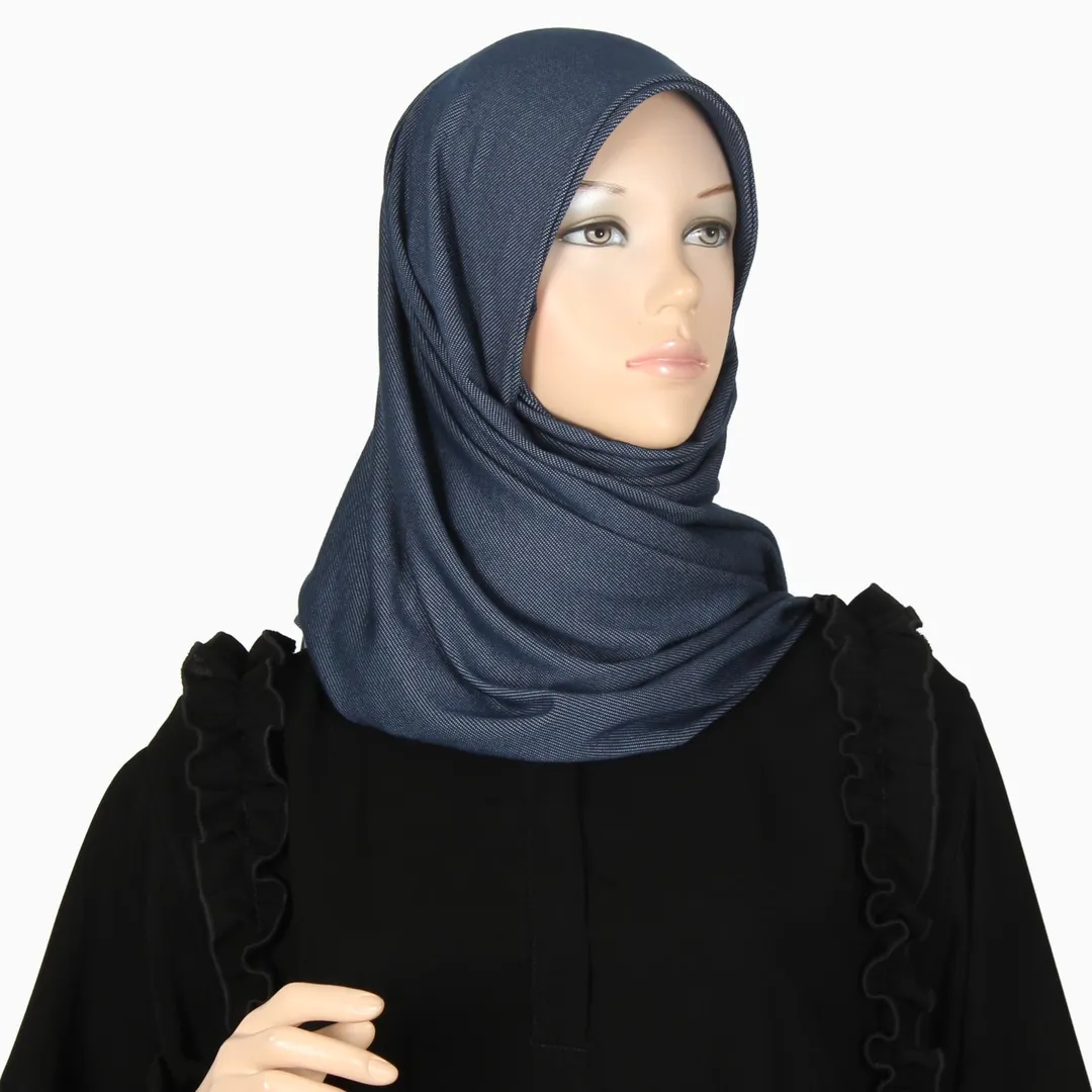 قبعة بشيلة بالمقوى بدون خيط خام الجينز