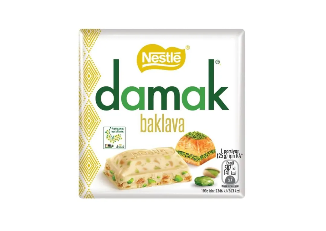 Nestle Damak Milk Chocolate and Baklava filling 60g