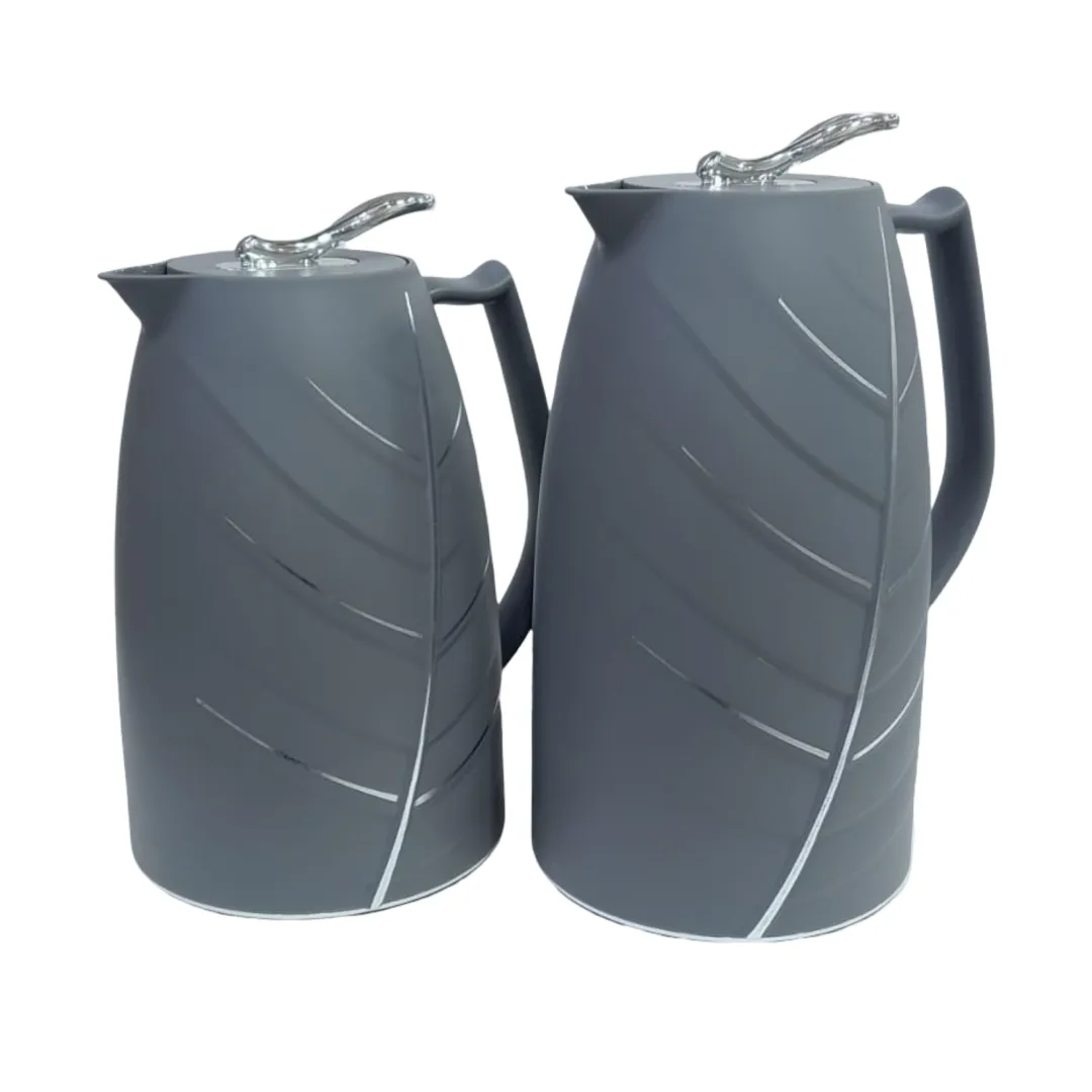 طقم مطارات ورق شجر رمادي مقاس 1.0/0.7 لتر SM-2D940-070/100