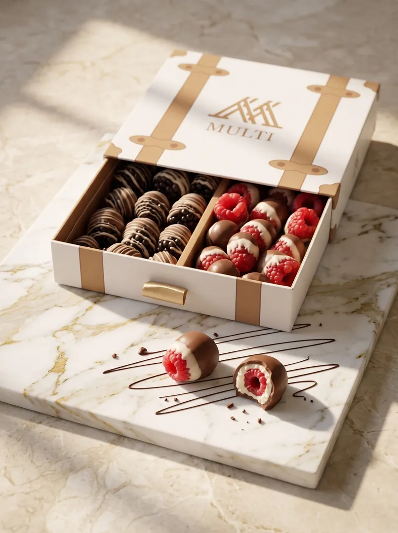 Raspberry & Blackberry Chocolate Box