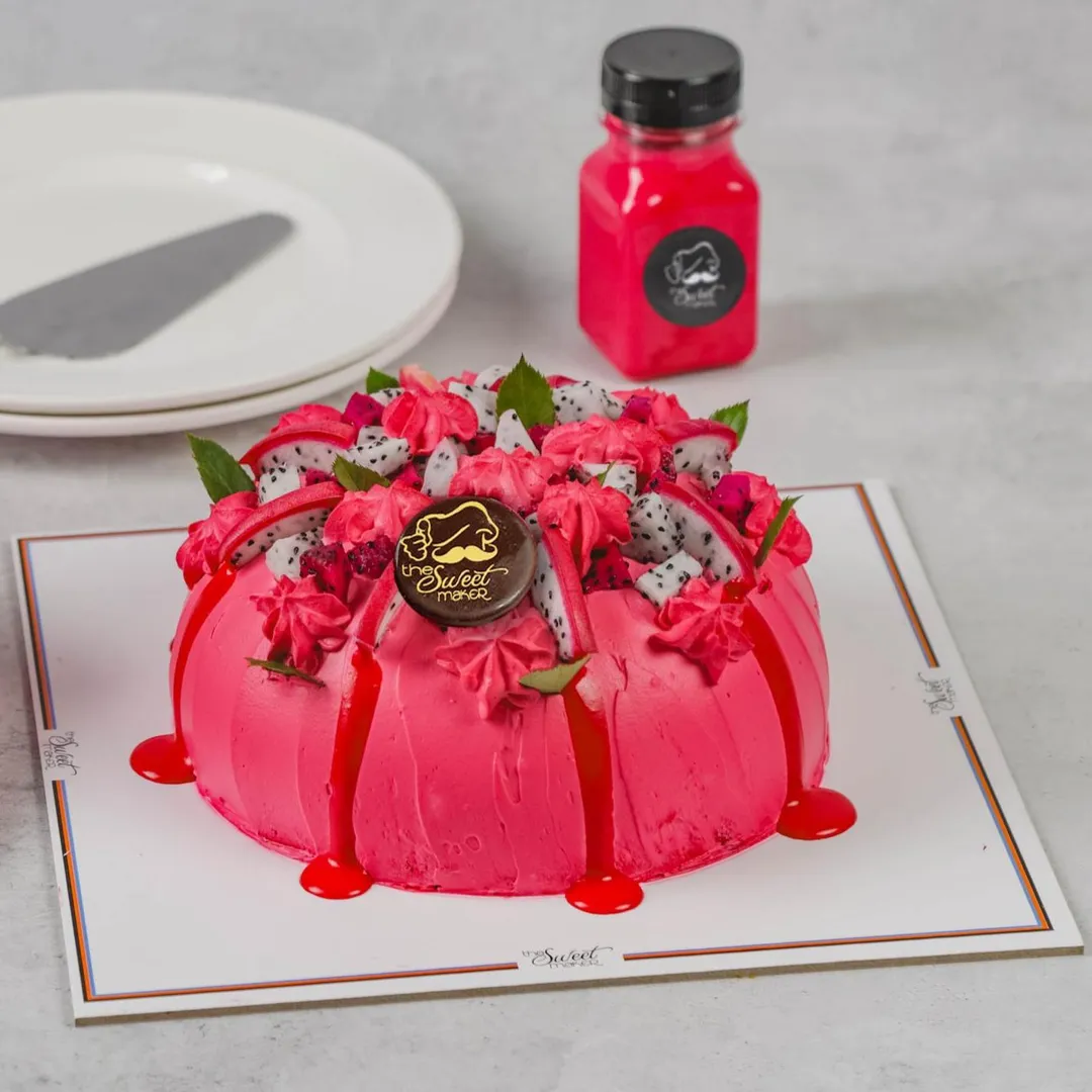 Small Pink Dragon Cake