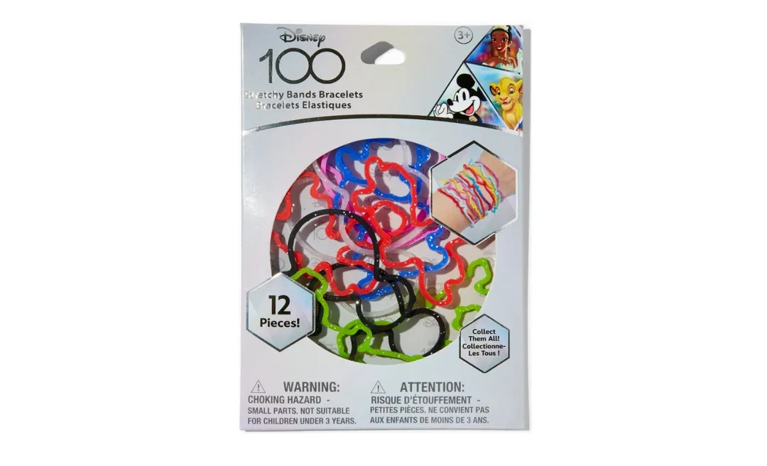 Disney 100 Anniversary Stretchy Bands Bracelets - 12 PCS