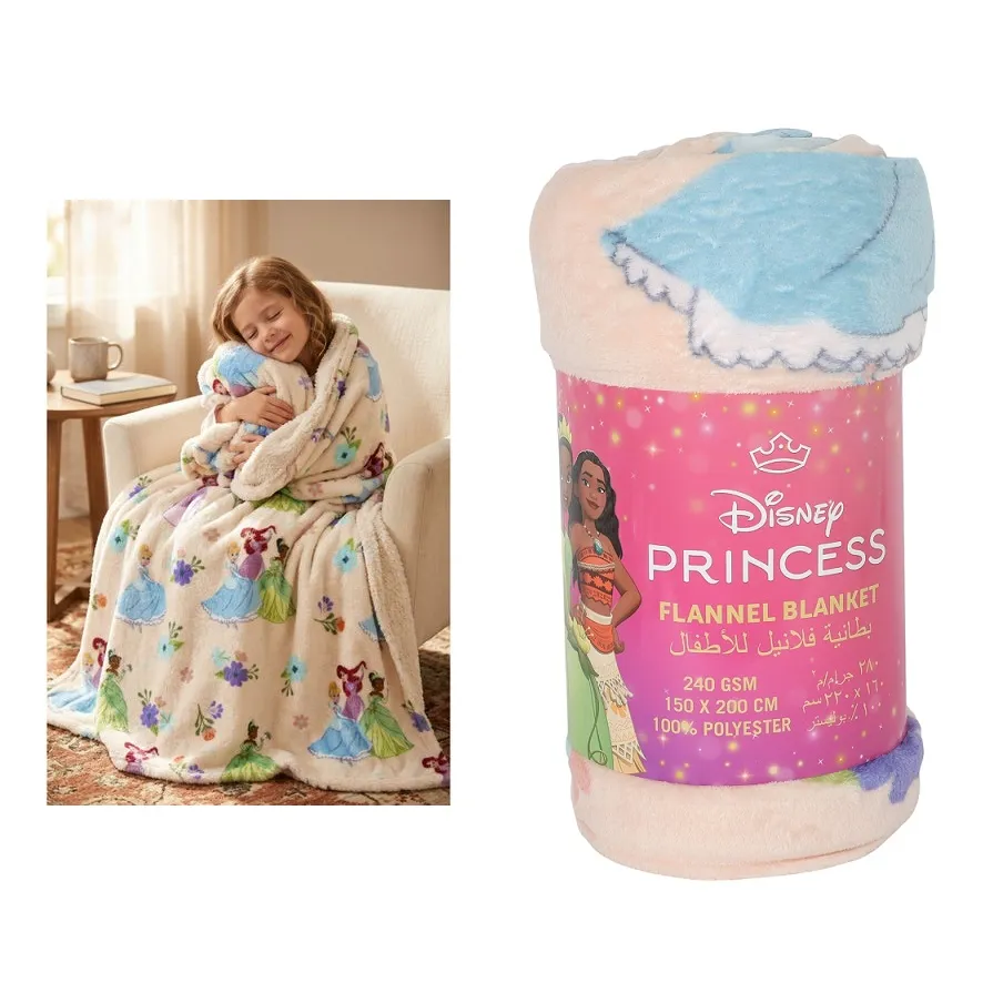 Disney Princess Soft Blanket Large Size 150x200 CM