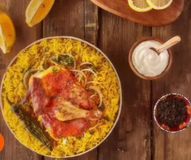 نصف فرخة شواية + أرز