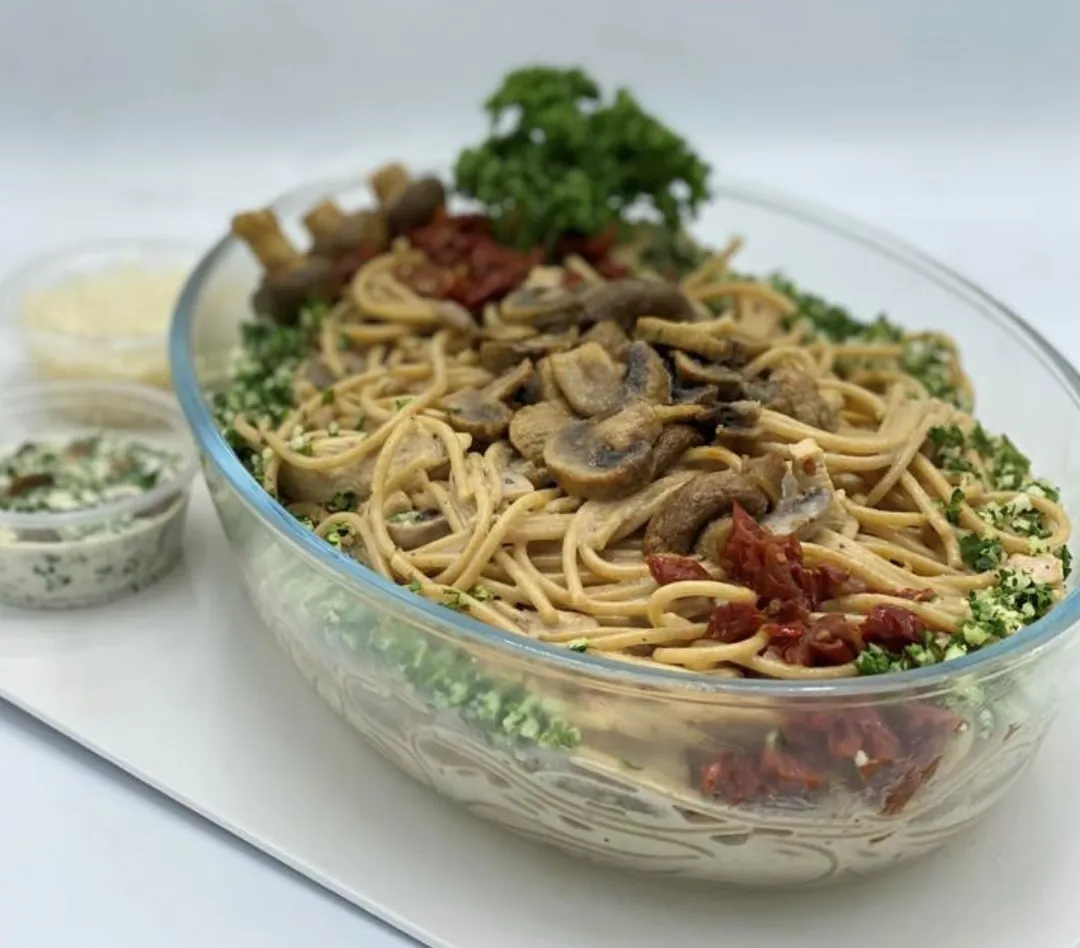 Chicken Alfredo Brown Noodles