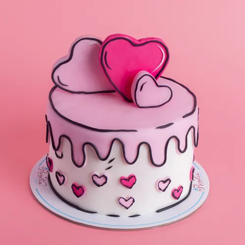 Mini Hearts Cake