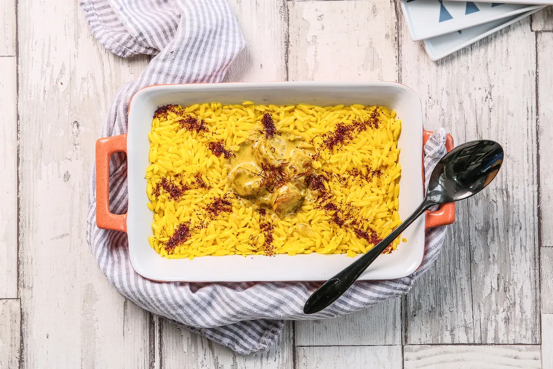 Shrimp Saffron Orzo