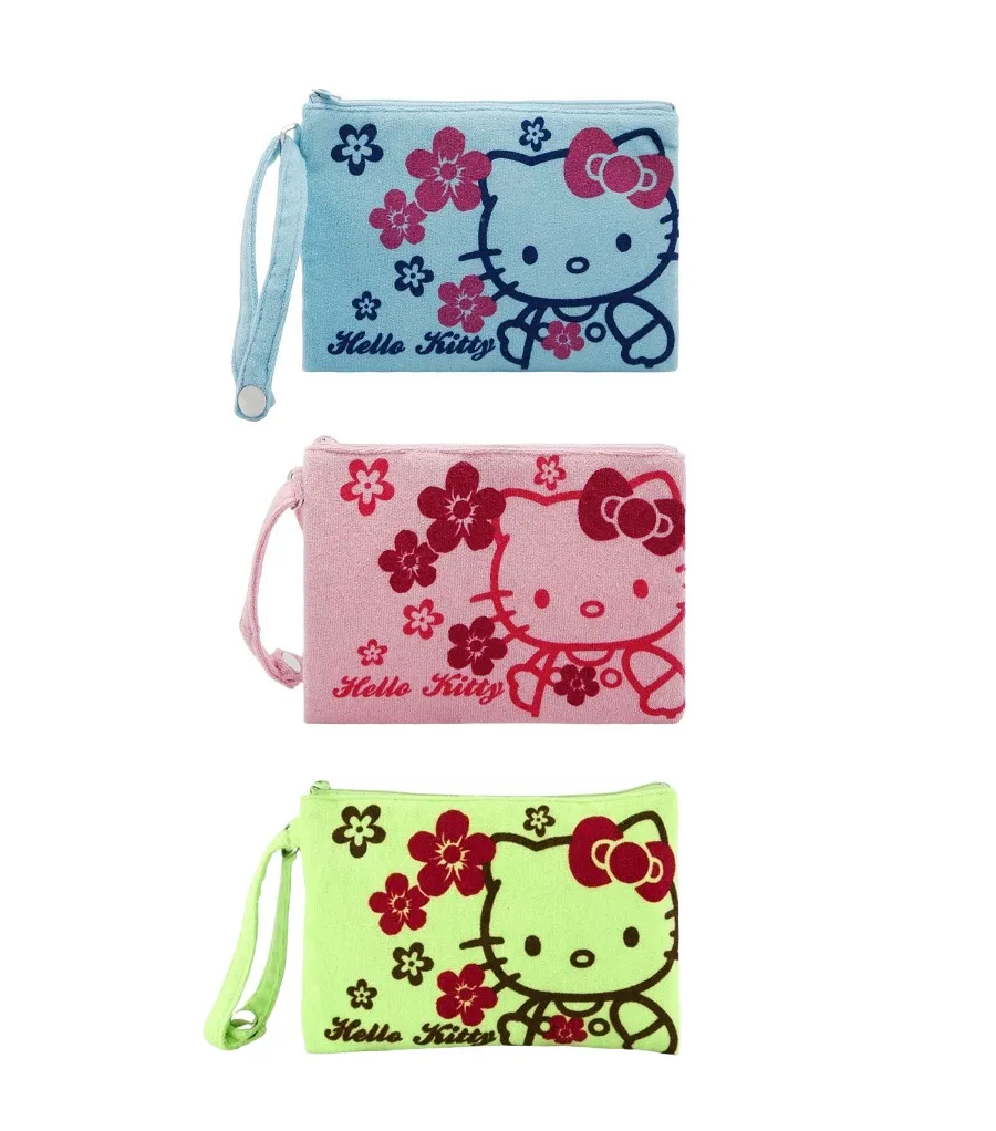 Hello Kitty Soft Flat Medium Pouch - Available 3 Colors