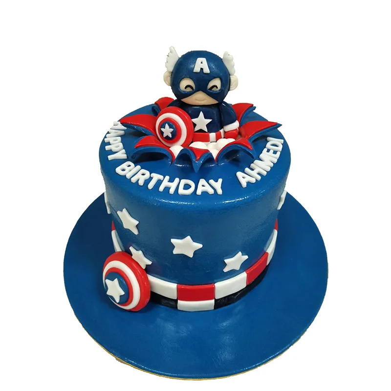 Captain America Ice Cream Cake