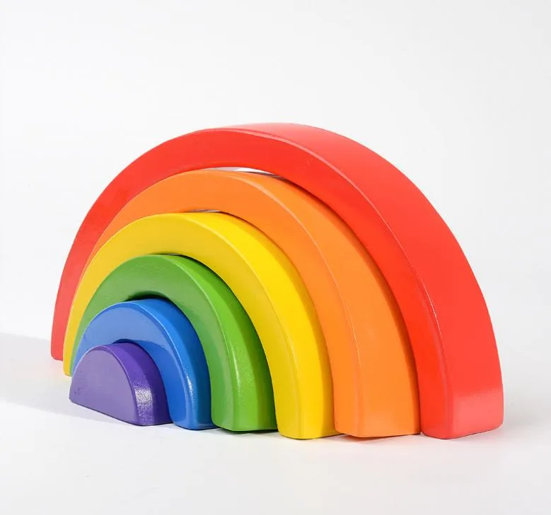 6 Pieces rainbow/pastel blocks