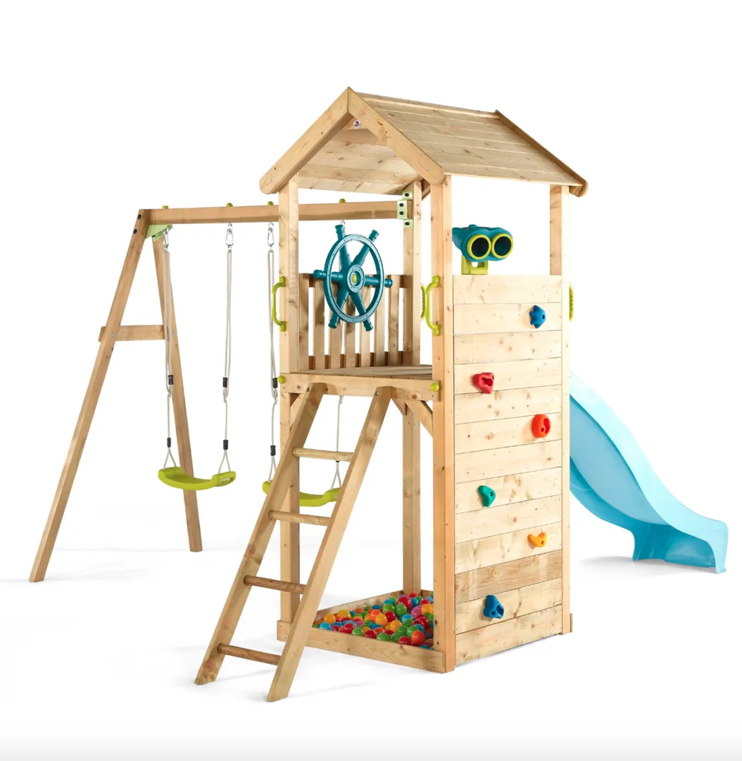 PLUM WOODEN LOOKOUT TOWER WITH SWING ARM