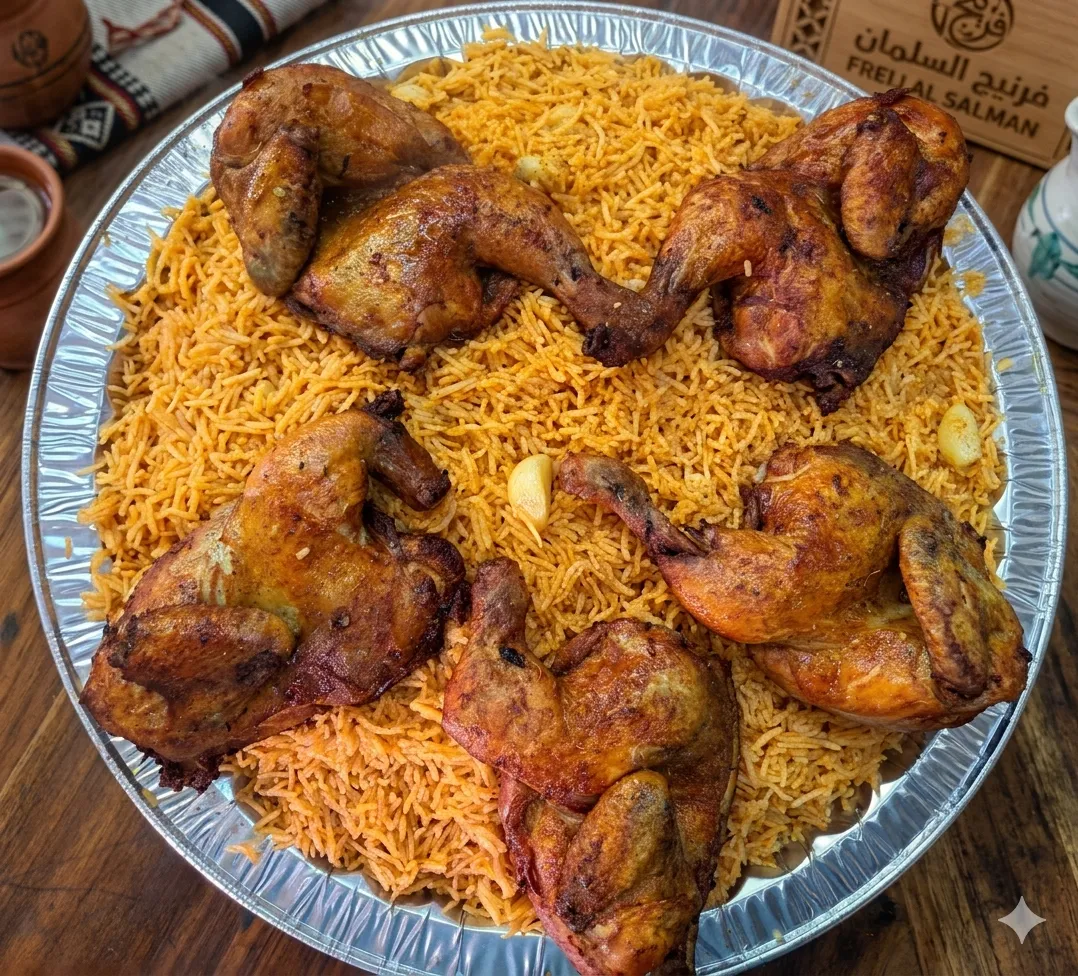 صينية عيش حساوي دجاج