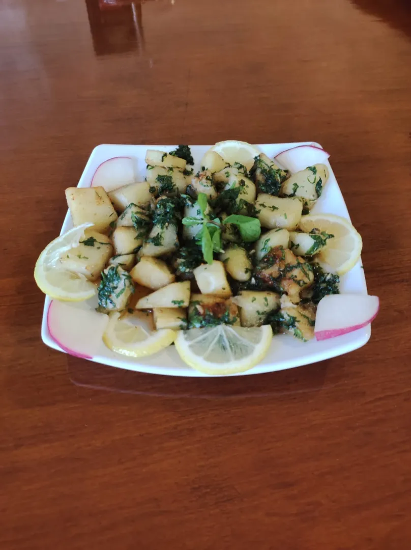 بطاطس بالكزبرة و الثوم