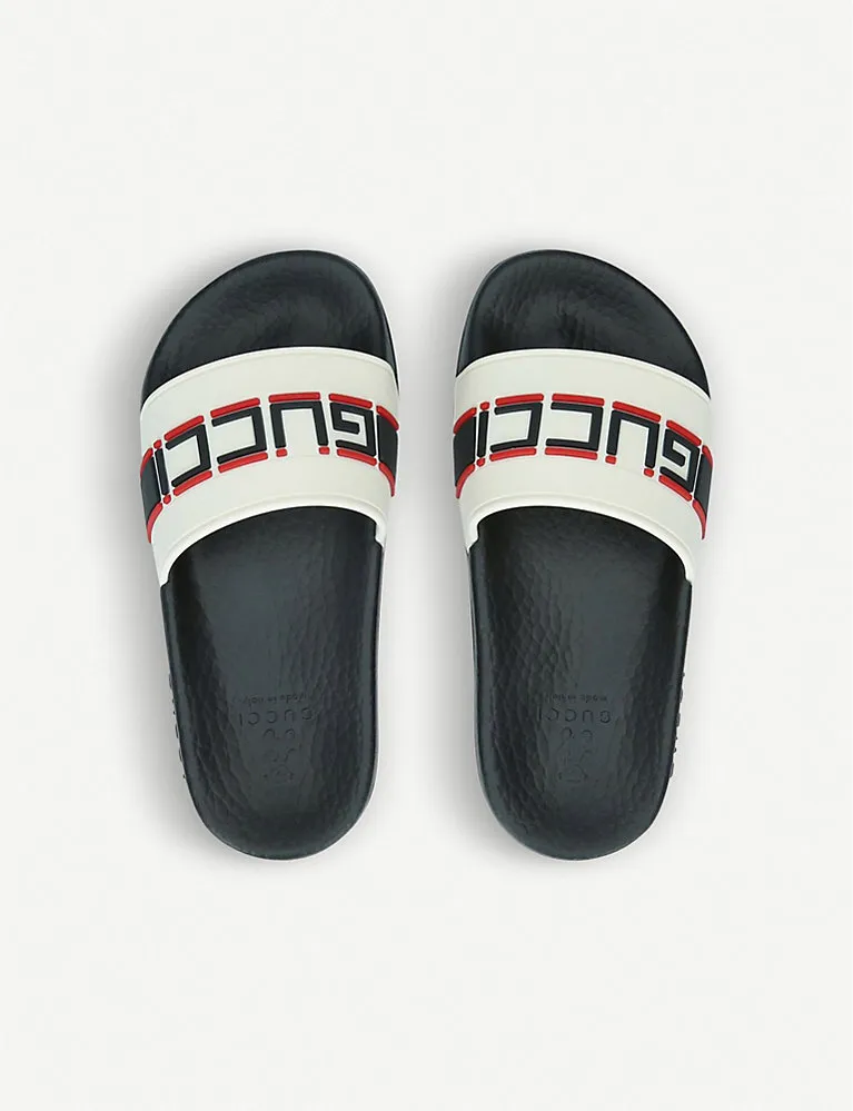 Gucci Nastro Rubber Sliders 5-7 Years