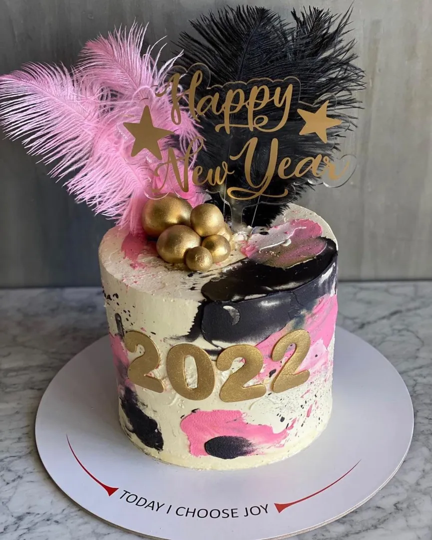 New Year New 2022-Pink Cake