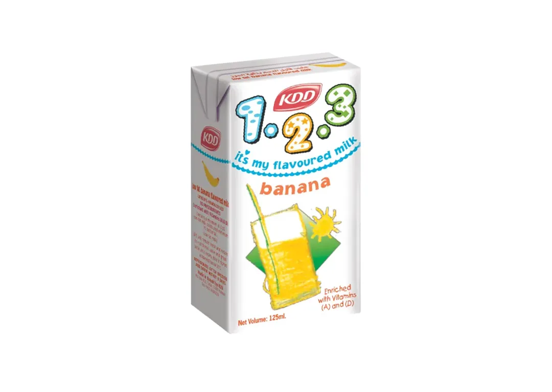 KDD 1.2.3 Banana Milk 125ml x 30 Pieces
