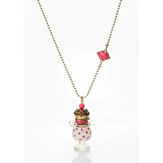 Betsey Johnson Antique Goldtone Sundae Necklace