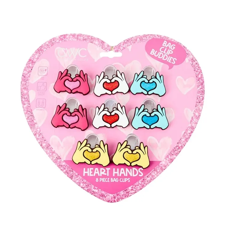 Heart Hands Bag Clip Buddies - 8 PCS