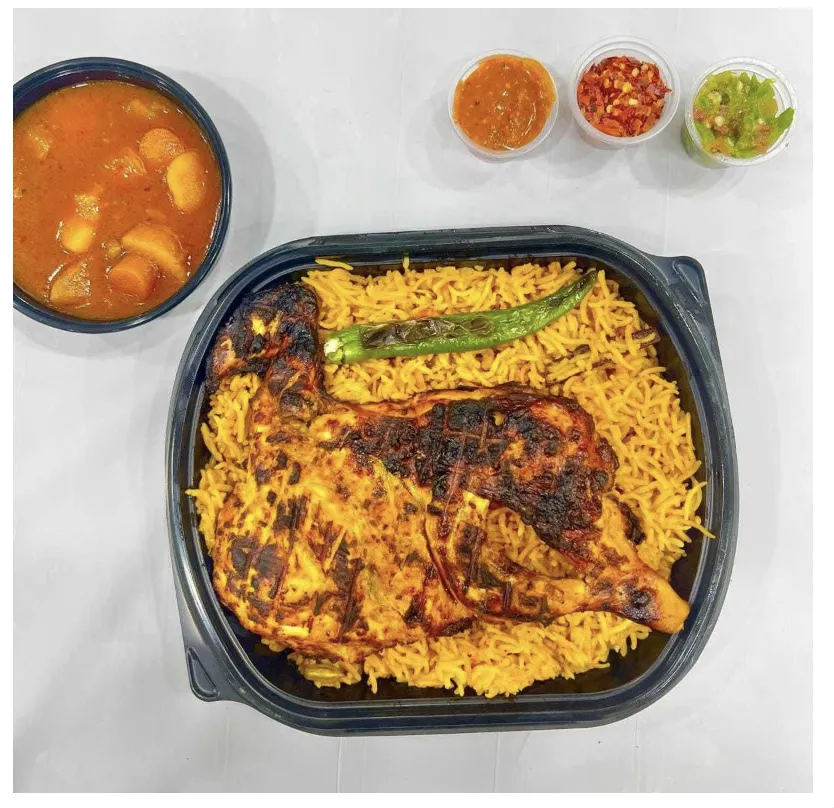Half a grilled Chicken With BUkhari Rice