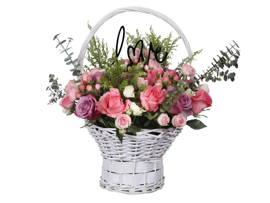 Love White basket