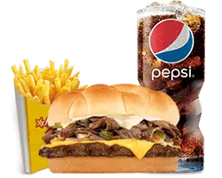 CHEESE STEAK BURGER COMBO
