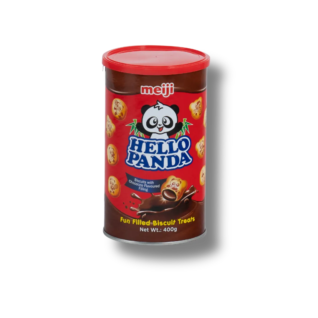 Meiji Hello Panda Biscuit Choco Can 400g