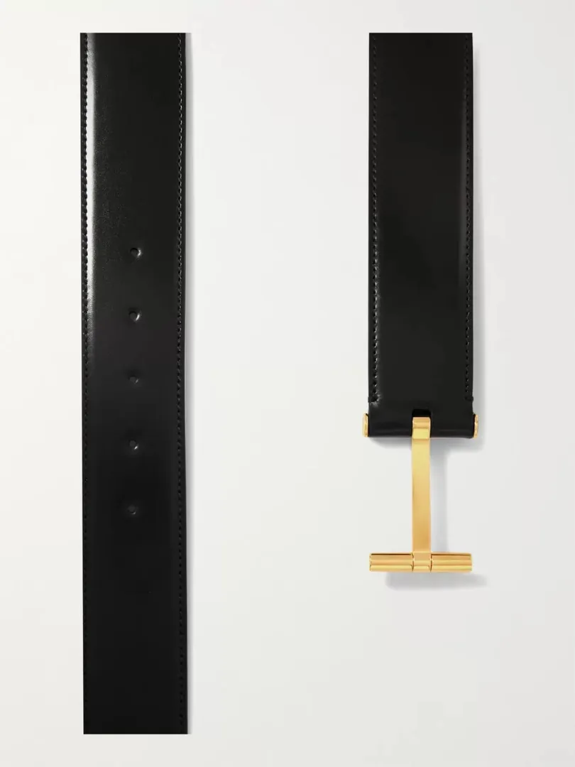 Tom Ford - 4Cm Polished-Leather Belt