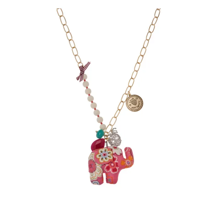 Soho Hearts - Elephant Fabric Necklace